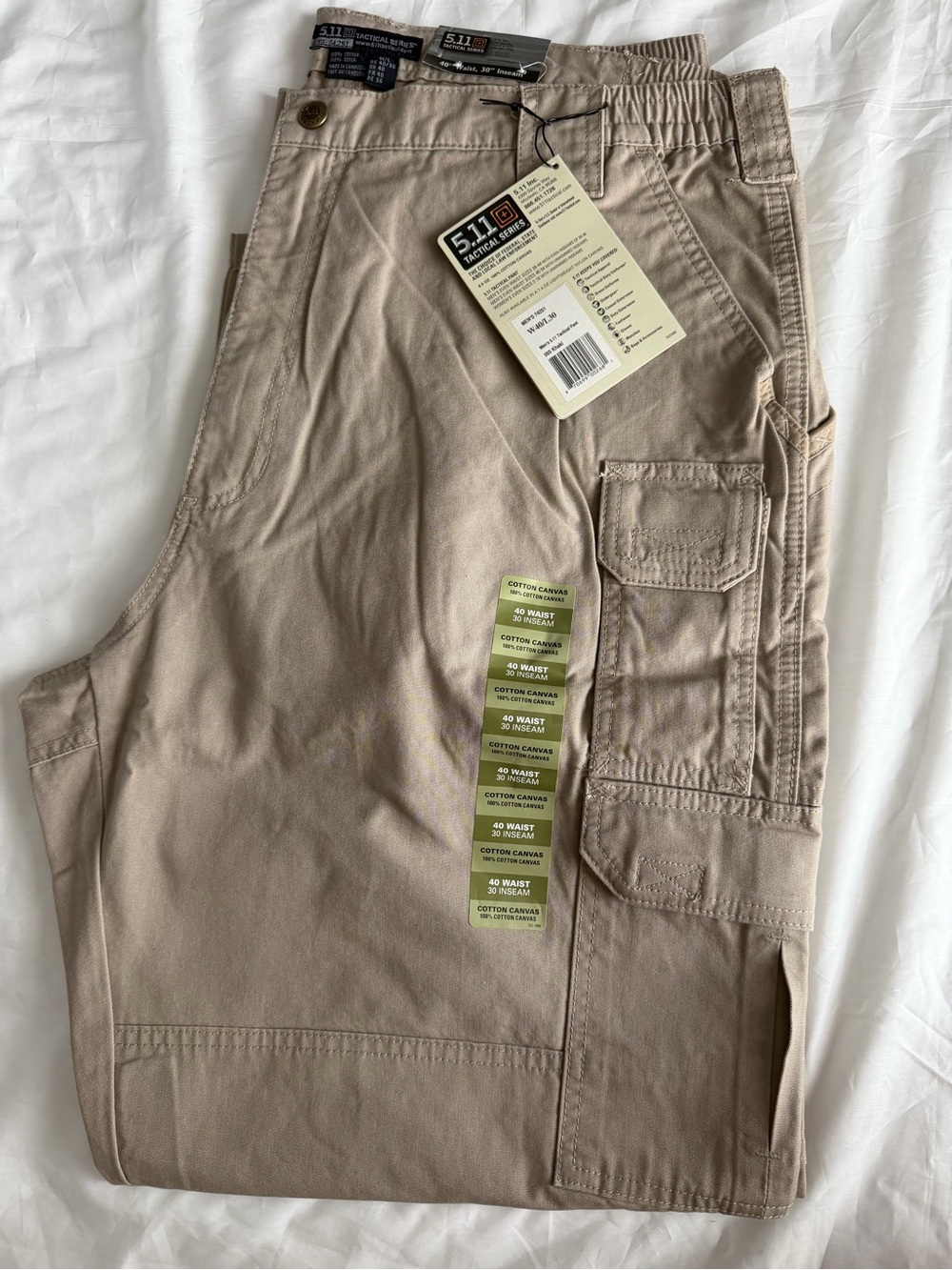 5.11 Tactical Khaki Tactical Pants with Utility Pockets 40/30